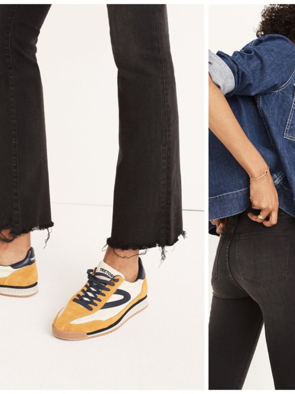 Madewell Cali Demi-Boot Jeans in Stretch Black Denim Ankle Kick Flare Size 27T